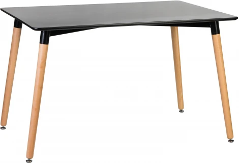 Стол обеденный SERRA WIDE (ножки светлый бук, столешница чёрная)