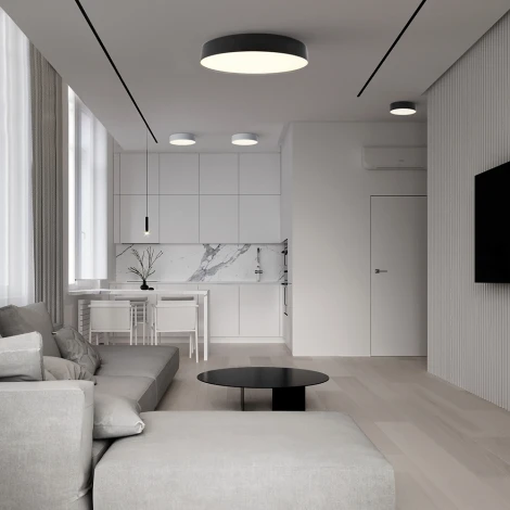 Потолочный светильник круглый светодиодный Feron AL200 48075 10W, 700Lm, черный (4000К) “Simple matte” (220V, круглые)