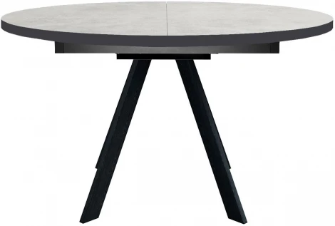 Стол DikLine RD120 хромикс белый, опоры черные