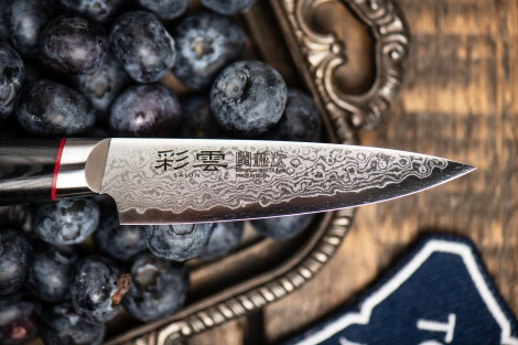 Овощной нож Saiun Damascus 9000 Kanetsugu