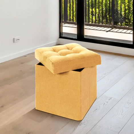 Пуфик Dreambag складной Желтый Велюр 13582