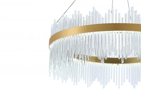 Подвесная люстра светодиодная нимб с пультом ДУ, моб. приложением 160W, золото, LED Natali Kovaltseva INNOVATION STYLE 83160