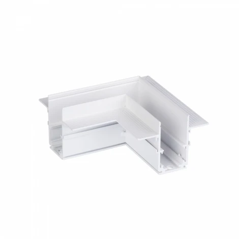 Коннектор угловой горизонтальный 20 мм магнитный 100*100 для шинопровода скрытой установки, белый Vitaluce VT0200028-00