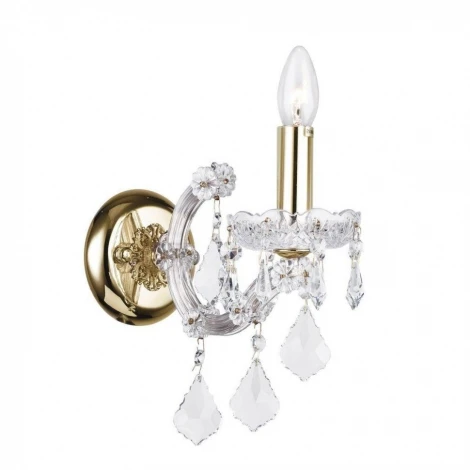 Бра Dio D'Arte Diamante E 2.1.1.600 G (220V, хрусталь, подвески, подсвечник, свеча)