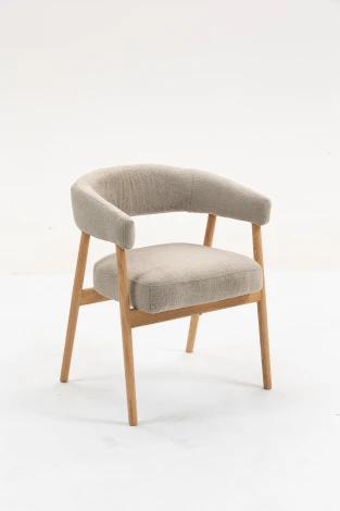 Стул обеденный Stool Group Zubo с деревянными ножками бежевый 2 шт. УТ000042036