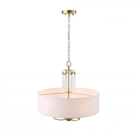 Подвесной светильник ST Luce SL1403.303.05 Опал Латунь/Прозрачный E27*5 40W