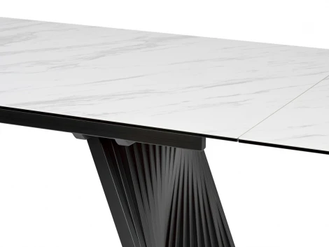 Обеденный стол M-City IVAR 180 MARBLES KL-99 Белый мрамор, итальянская керамика