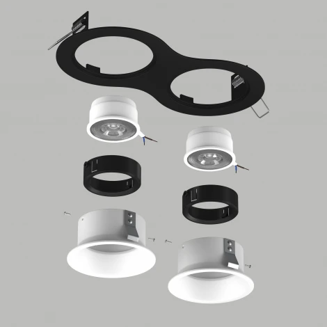 Встраиваемый светильник под LED модуль/ламп МR16 Lightstar Domino D6270606BMOD (220V)