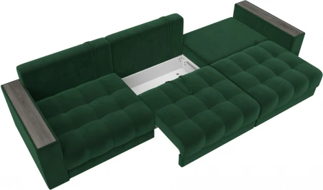 Диван прямой с декором Лига-049 НПБ Лонг Лига Диванов (Велюр) арт.128423