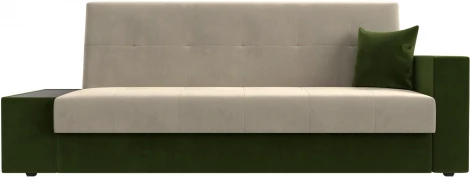 Диван-книжка Лига-020 стол слева (Бежевый,Зеленый/Микровельвет) Лига Диванов арт.118491L