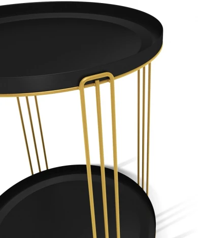 Столик журнальный Sheffilton SHT-CT31 золото/черный муар от фабрики Sheffilton