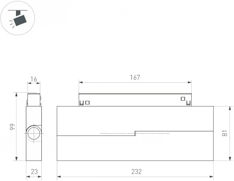 Трековый светильник магнитный Zigbee MAG-ORIENT-FLAT-FOLD-S230-12W Day4000-MIX (BK, 80 deg, 48V, TUYA) (Arlight, IP20 Металл) 043911 (LED, управление смартфоном, умный дом - Tuya Smart)
