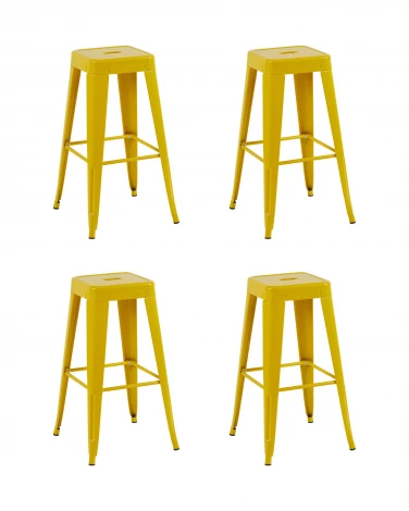 Стул барный TOLIX желтый глянцевый KD 4 шт. Stool Group УТ000042401