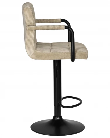 Набор 2 шт стул барный DOBRIN KRUGER ARM BLACK (бежевый вельвет (LAR-E2041-04))