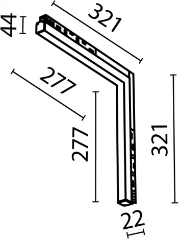 Трековый угловой светильник LED 48V Exility 4000K 24Вт (магнитный) Maytoni Technical Basis TR102-24W4K-W