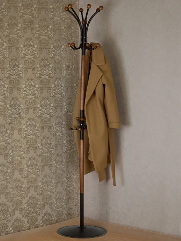 Вешалка напольная Д 1 ЛАЙТ черный/средне-коричневый от фабрики Mebelik