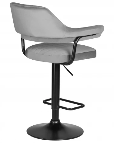 Набор 2 шт стул барный DOBRIN CHARLY BLACK (серый велюр (MJ9-75))