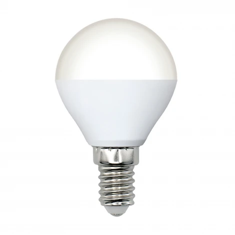 Лампа светодиодная, диммируемая, форма "шар", матовая, белый свет 4000K Volpe OPTIMA DIM LED-G45-6W/4000K/E14/FR/DIM/SLS