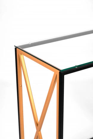 Консольный стол AllConsoles 1033-CB_G clear черный муар, золотой