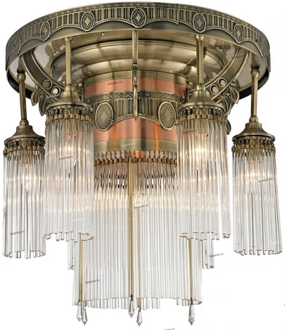 Потолочная люстра N-Light 664 664-07-52 antique brass