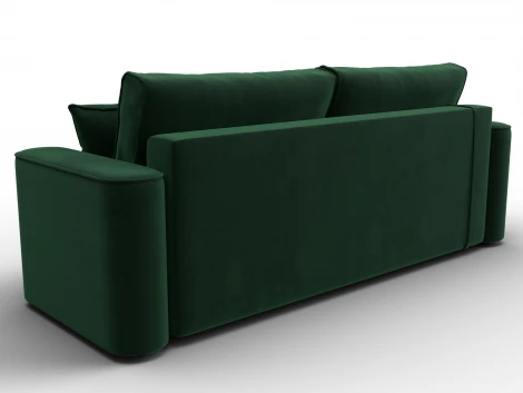 Диван прямой Лига-118 НПБ (ДСП,ЛДСП,Брус,Фанера,Велюр/Зеленый) Лига Диванов 137074