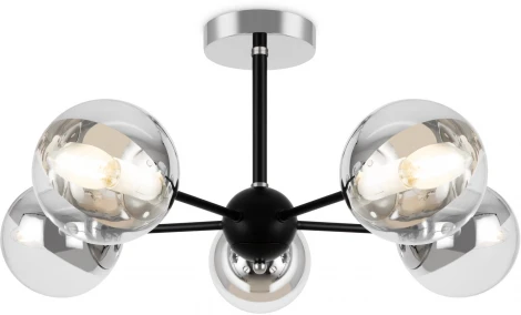 Потолочная люстра на штанге Freya Sonnet FR5271PL-05B шарики