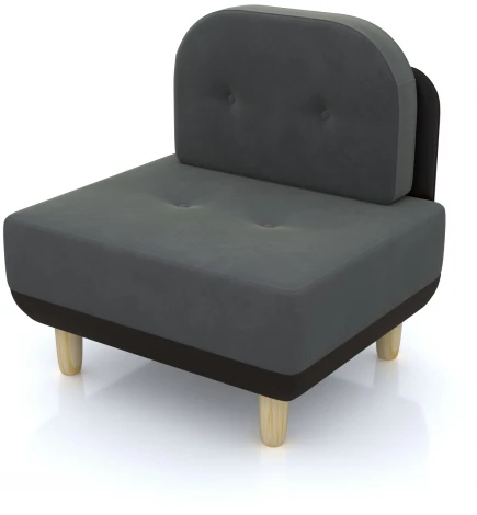 Кресло Arsko Торли серый велюр