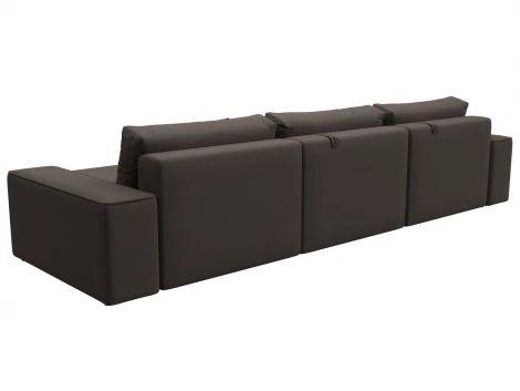 Диван угловой Лига-074 угол универсальный (ДСП/Пластик/Рогожка/Коричневый) Лига Диванов 129856