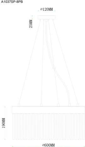 Подвесная люстра Arte Lamp Francheska A1037SP-8PB