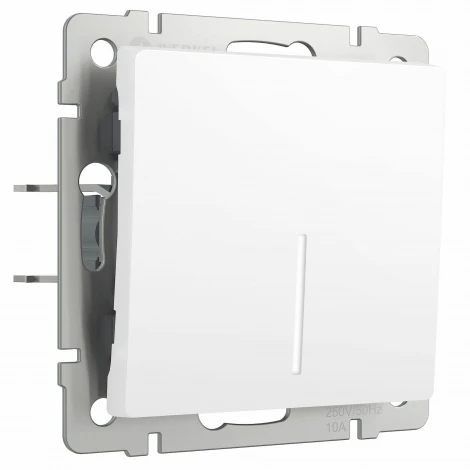 Выключатель одноклавишный с подсветкой (белый матовый) Werkel W1110161 (a059270)