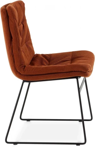 Обеденный стул Vitra ОГОГО Обстановочка! (Вельвет/Терракотовый,Черный) арт.930823