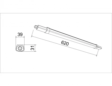 Линейный светильник светодиодный ЭРА SPP-3 SPP-301-18-4K-M