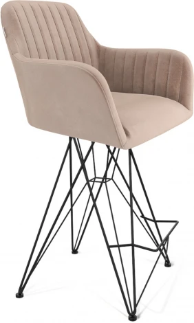 Стул полубарный Sheffilton SHT-ST38-1/S66-1 латте/черный муар