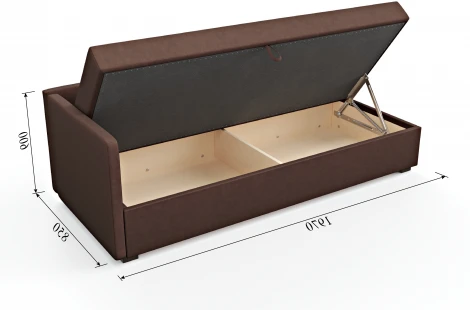 Диван-кровать Arsko Велес Угол левый велюр коричневый