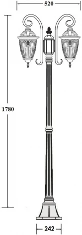 Наземный фонарь Oasis Light FES 86308A 18 Bl (220V, IP44)