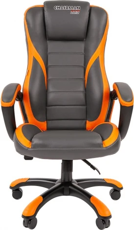 Игровые кресла CHAIRMAN GAME 22 (Пластик,Экокожа/Черный,Оранжевый)