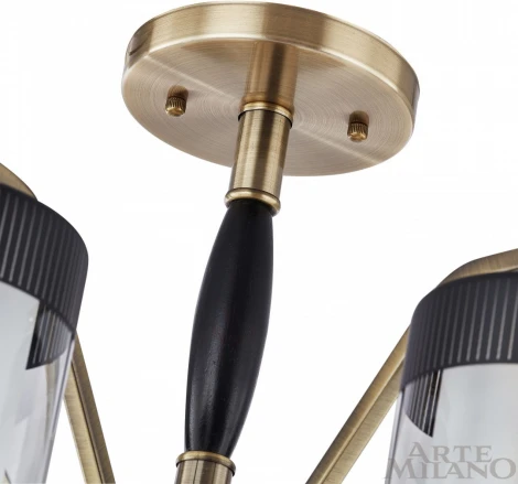 Потолочная люстра на штанге Arte Milano Napoli-2646 332646/5 AB+BK (220V, подвески)