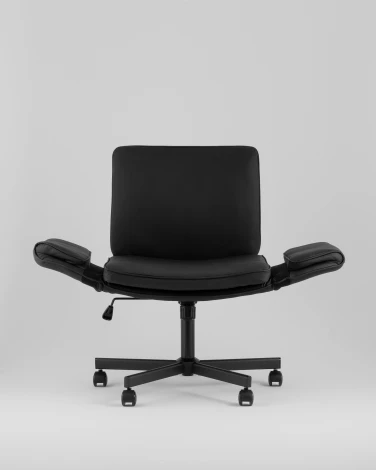 Кресло офисное TopChairs Foldo с откидными подлокотниками черное TopChairs УТ000042107