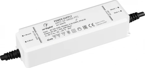 Блок питания ARPV-SP-48060-PFC (48V, 1.25A, 60W) (Arlight, IP67 Пластик, 5 лет) 046610