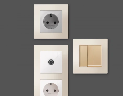 Рамка Ambrella Volt ALFA Techno (Бежевый матовый) 2-ая AF220332