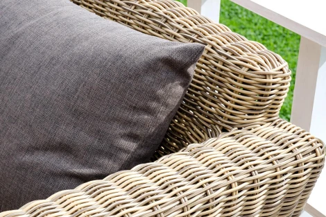 Диван из искусственного ротанга трехместный, цвет соломенный 4SIS Капучино YH-C3130W-3