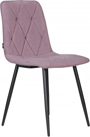 Стул обеденный DOBRIN CHILLY ROMBO (Лавандовый Simple 48, основание черное) 006 ROMBO, цвет сиденья лавандовый основания черный