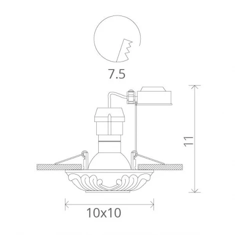 Встраиваемый точечный светильник Arte Lamp Cratere A5262PL-1WC