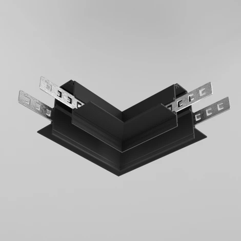 Коннектор угловой Exility встраиваемый под ГКЛ 12,5мм, черный Maytoni Accessories for tracks TRA034CL-42.12B