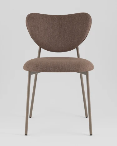 Стул Rina велюр коричневый каркас бежево-серый Stool Group УТ000042359