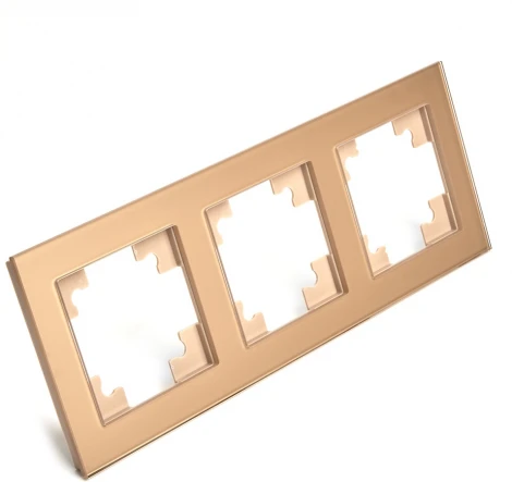 Рамка на 3 поста (золото) Stekker Катрин 49036