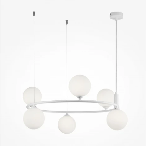 Подвесной светильник Maytoni Ring MOD013PL-06W (220V, на тросе, шарики, молекулы)