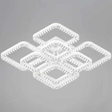 Потолочная люстра светодиодная на штанге с пультом регулировкой цветовой температуры, яркости и ночным режимом Reluce 09848-0.3-4+4B WH