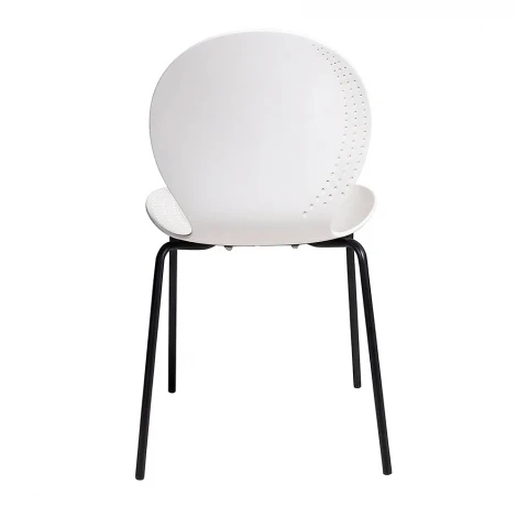 Комплект из 4-х стульев Wave белый с черными ножками Bradex Home FR 1064K