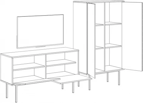 Композиция Boho 7 ОГОГО (арт.568491), (ЛДСП/Дуб Корбридж)
